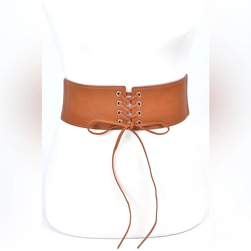 Vegan Leather Corset Statement Belt